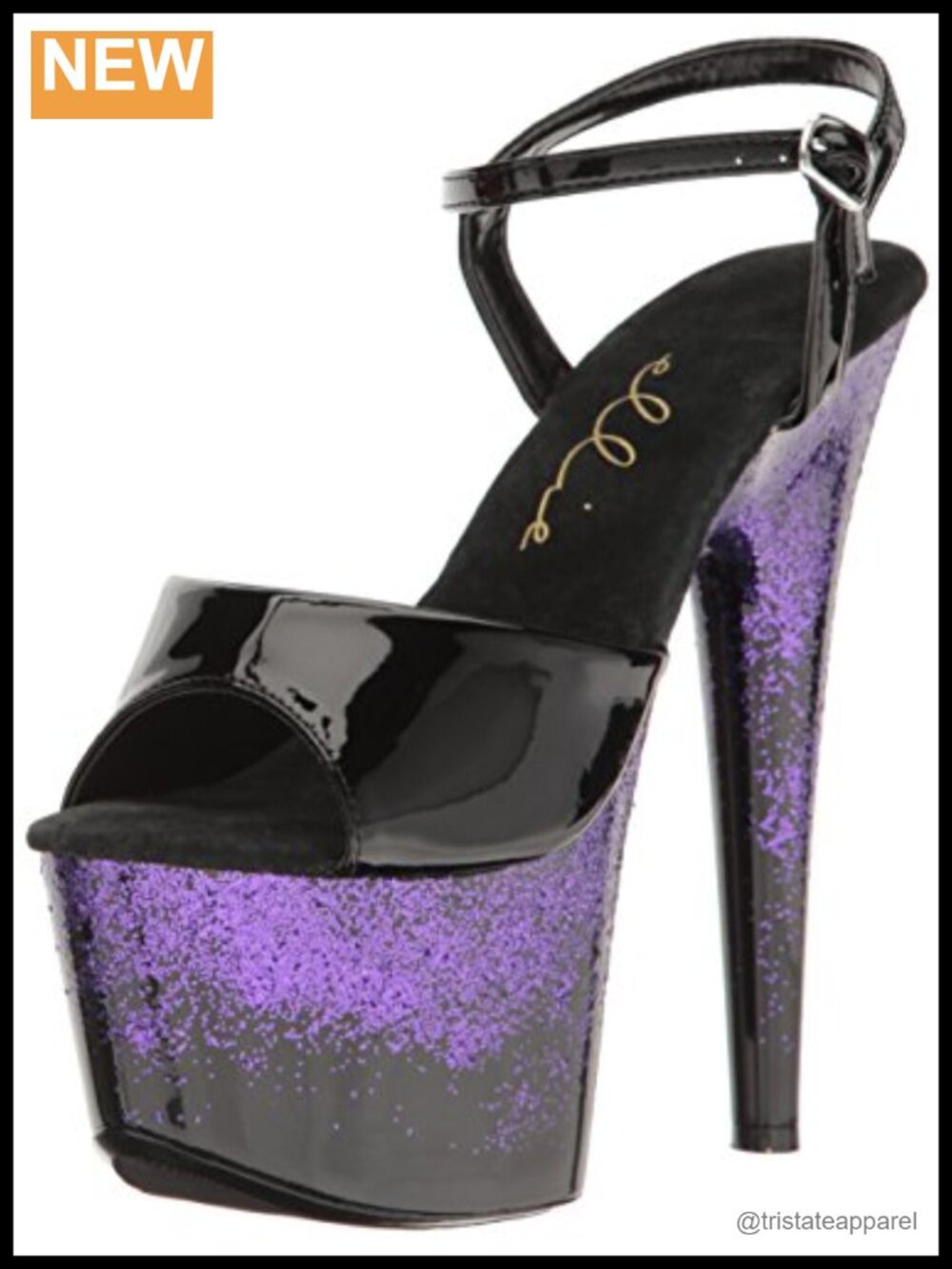 Glitter Platform Sandal with Adjustable Strap Open Toe Buckle